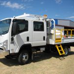 Isuzu NPS 300 4x4 Water Carrier with Slide out Step and Self Closing Gate